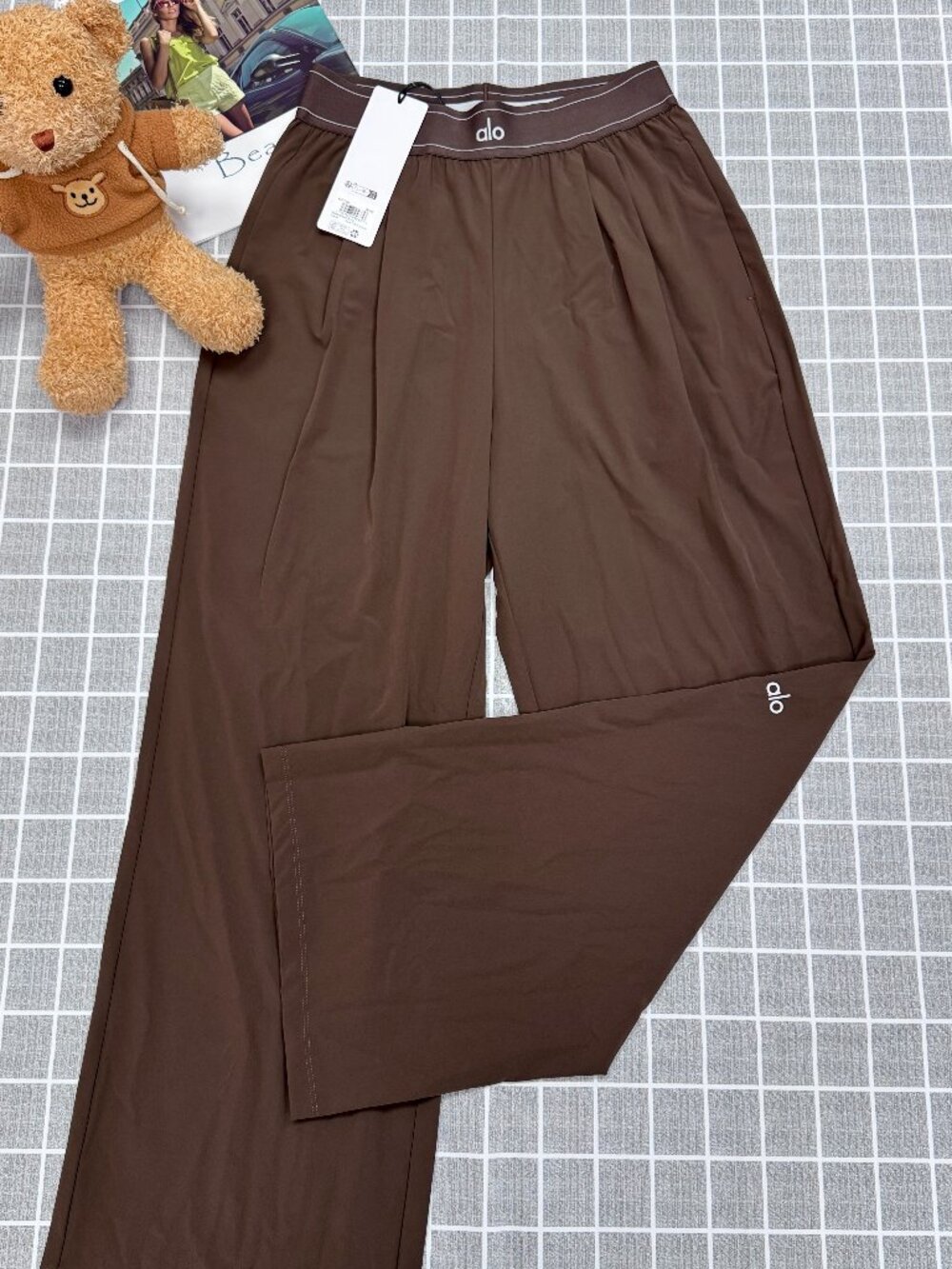 Coffee Brown ALO Yoga👖Straight Leg Pants (Regular) 😆Casual/Formal